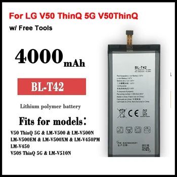 BL-T42 akkumulátor LG V50 ThinQ 5G V50ThinQ BL T42 LM-V500 V500N V500EM v500xm mobiltelefon Bateria ingyenes eszköz