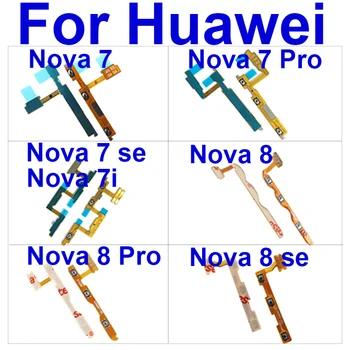  On Off Power Volume oldalsó gomb hajlító kábel Huawei Nova7 8 7i 7se 8se 7 8 Pro Power hangerőkapcsoló gomb Flex szalag csere