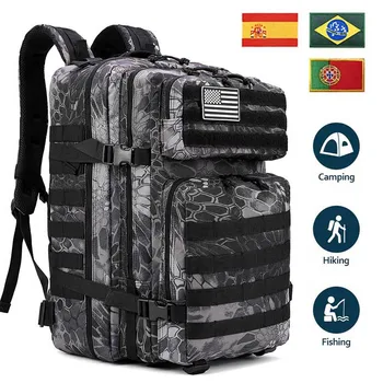 30L vagy 50L katonai túratáska férfi női sport trekking vadászat nylon taktikai hátizsák kültéri utazási horgászat 3P támadó csomag