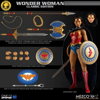 raktáron Eredeti Mezco 1/12 klasszikus verzió Wonder Woman gyűjthető figura Diana Prince DC képregényfilm szerep 6