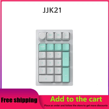 FEKER JJK21 numerikus billentyűzet Vezeték nélküli Bluetooth Hárommódú ergonomikus RGB háttérvilágítású Office 21 billentyűs mechanikus numerikus billentyűzet