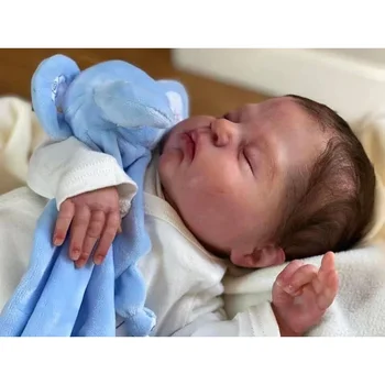 Élethű újjászületett baba babák Remi-Ashton fiú 48CM Siliocne újszülött baba, amely valódinak tűnik Életnagyságú babák gyerekeknek Ajándékok