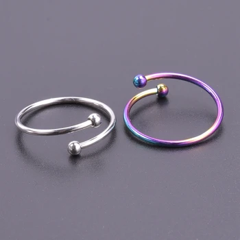 Állítható gyűrűk rozsdamentes acél forgatható minimalista szorongásgyűrűk nőknek Férfi stresszoldó nyitott méretű ujjgyűrű ékszer ajándék