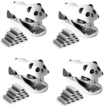 4 db Panda asztali tűzőgép 12 lapos kapacitáshoz, tűzőgép 4000PCS No.10 tűzőkapoccsal és beépített tűzőkapocs-eltávolítóval