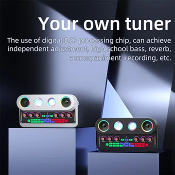 Bluetooth hangkártya Audio AIO gép Karaoke BT hangkártya élő közvetítés berendezés Tone Control DSP zajcsökkentés Díjköteles