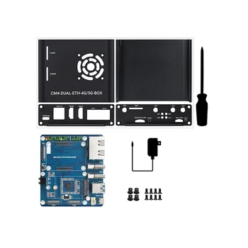 Raspberry Pi CM4 Dual Gigabit Ethernet Port bővítőkártyához Core Board számítástechnikai modul házzal EU tokkal