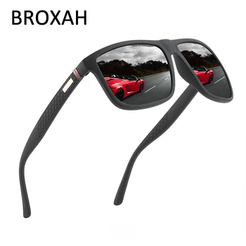 Retro szögletes napszemüveg polarizált férfiak 2023 Autós vezetői szemüveg tükörlencse árnyékolók UV400 Gafas De Soleil Homme