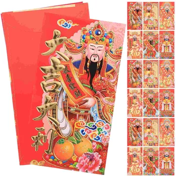 Kínai piros csomagok Újév A gazdagság istene Boríték pénztárcák esküvőkre Hagyományos