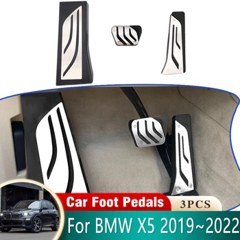 Autófék pedálok BMW X5 iX5 G05 2019~2022 2020 2021 Avante rozsdamentes acél csúszásmentes Nincs fúrópedál párna fedél