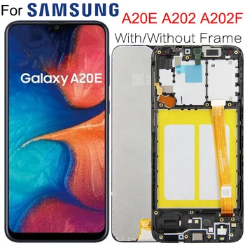 Samsung Galaxy A20e A202 A202F A202DS kijelző érintőképernyős digitalizáló szerelvényhez A202 A202F / DS SAMSUNG A20e LCD készülékhez