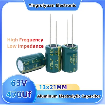 20PCS 63V470Uf alumínium elektrolit kondenzátor 63V nagyfrekvenciás, alacsony impedanciájú hálózati adapter 163V470Uf 3x21