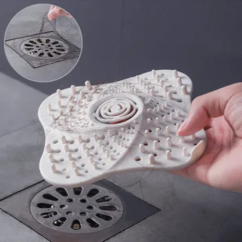 Blokkolásgátló hajhosszabbító eszköz Padlólefolyó leeresztő szűrő mosogató Blokkolásgátló szűrő Fürdőszoba Kiegészítők