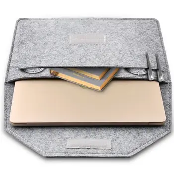 Új filc laptop táska 11 13 15 hüvelykes divat vízálló tok táska nagy kapacitású üzleti Sofe notebook fedél Huawei / Macbook számára