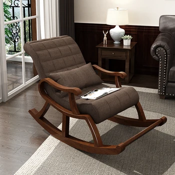 Régiségek Vintage székek Fa Kényelmes hintázó design Nappali székek Felnőttek Sillones Modernos Para Sala Belső bútorok
