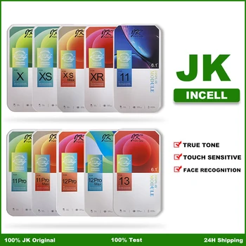 JK Incell LCD iPhone X XS XR 11 11ProMax 12 12ProMax 13 LCD kijelző érintőképernyős digitalizáló pótalkatrészek Nincs halott pixel