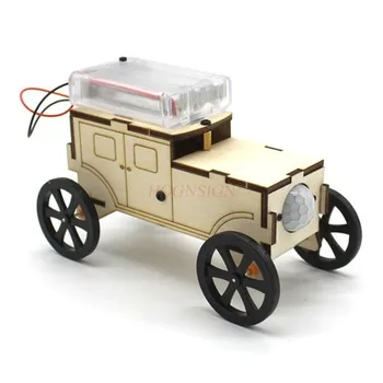 Emberi test indukciós autó Általános és középiskolás diákok kézzel készített DIY összeszerelt automatikus indukciós modell játékautó