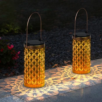 Solar vetítés lámpás kültéri vízálló vas tájfény dekoratív kerti fény vízálló kemping erkély légkör