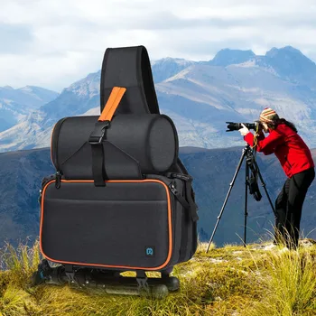 Professzionális fényképezőgép táska háromszög SLR fényképezőgép táska heveder vízálló hátizsák váll Messenger cserélhető lencse táskákkal Dropship
