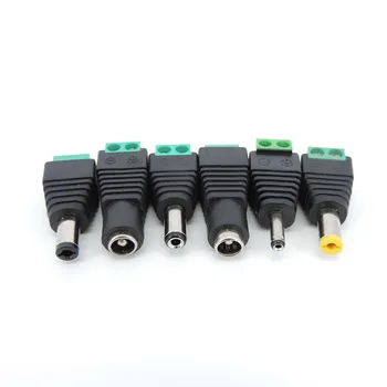 DC csatlakozó 5,5 x 2,1 mm 5,5 * 2,5 mm 3,5 * 1,35 mm férfi anya tápcsatlakozó adapter dugó LED szalag lámpa e1