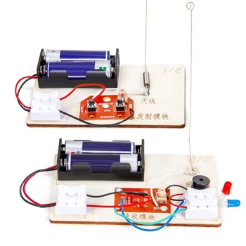 Diák DIY vezeték nélküli jeladó kísérleti készletek Fa DIY fizikai kísérlet