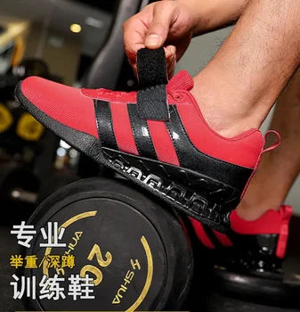 Férfi csúszásgátló kopásálló súlyemelő cipők Kiváló minőségű erősítő edzőcipők Légáteresztő edzőcipők 38-46 éves férfiaknak