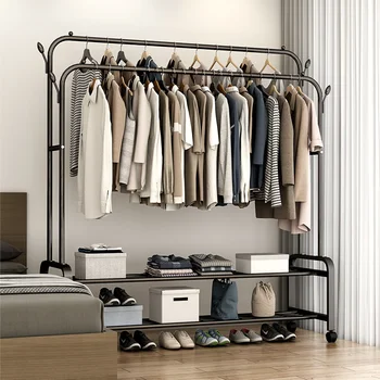 Rack Air Rack padlótól padlóig beltéri összecsukható ruhatartó Háztartási hálószoba ruhatároló polcszekrény