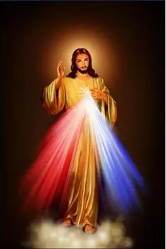 Forró isteni irgalmasság kép Szeresd Jézus Krisztust Művészet SELYEM POSTER Fali művészet Kezdőlap Dekoratív festészet
