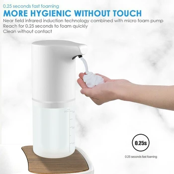  Intelligens kézmosó alkoholos spray szappanadagoló Kihangosító fertőtlenítő Automatikus érintés nélküli habzó folyékony IR érzékelő konyhához