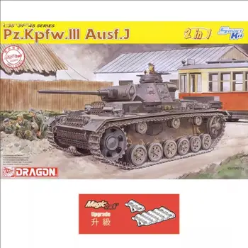Dragon 6394 1/35 méretarány Pz.Kpfw.III Ausf.J (2 az 1-ben) w/Magic Tracks modellkészlet