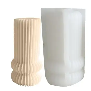 Gyertyaformák 3D epoxigyanta öntőformák Szilikon gyertya készítés DIY gipsz kézműves készítés Lakberendezés