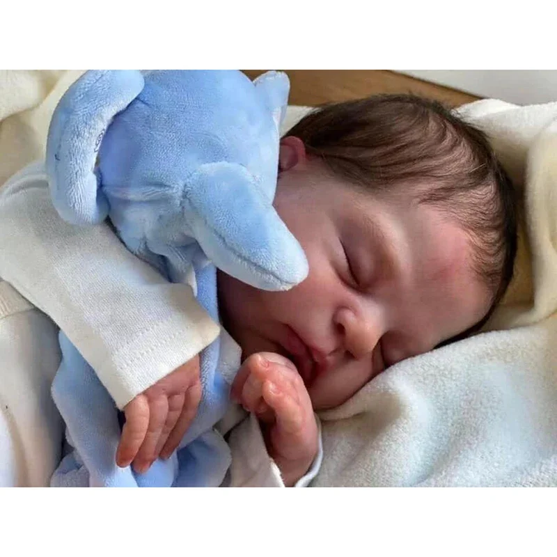 Élethű újjászületett baba babák Remi-Ashton fiú 48CM Siliocne újszülött baba, amely valódinak tűnik Életnagyságú babák gyerekeknek Ajándékok - 1