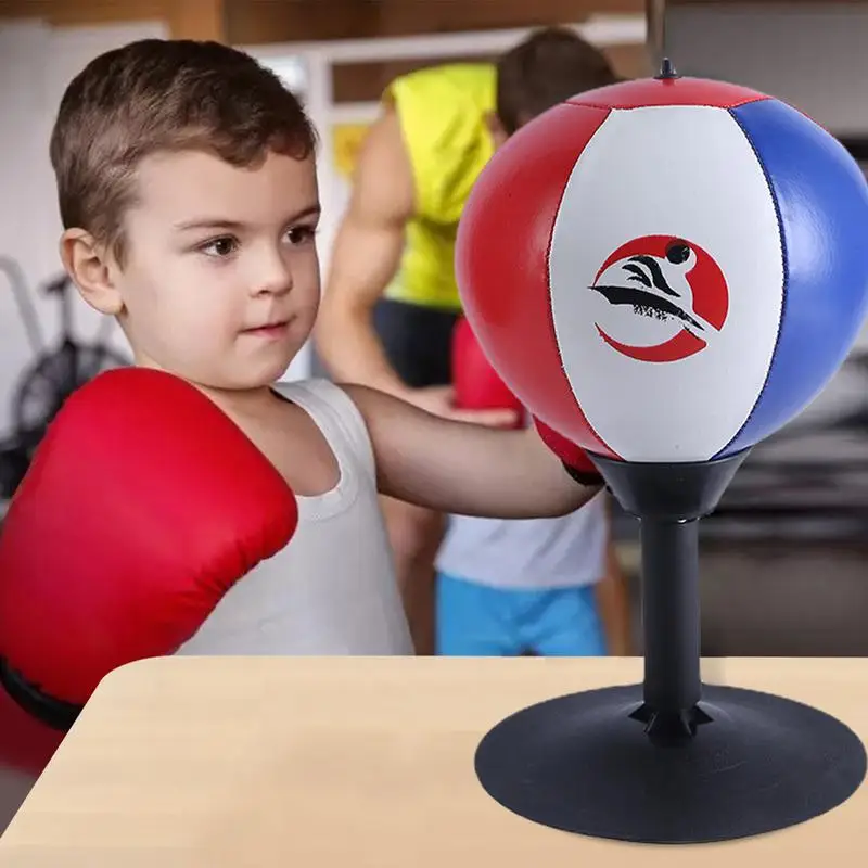 Íróasztal lyukasztó táska Tapadókorong Mini boksztáska Vicces megkönnyebbülés boksztáska Asztali boksz Punch Ball szórakoztató játék ajándék gyerekeknek Felnőttek Fiúk - 1