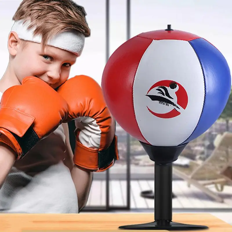 Íróasztal lyukasztó táska Tapadókorong Mini boksztáska Vicces megkönnyebbülés boksztáska Asztali boksz Punch Ball szórakoztató játék ajándék gyerekeknek Felnőttek Fiúk - 2