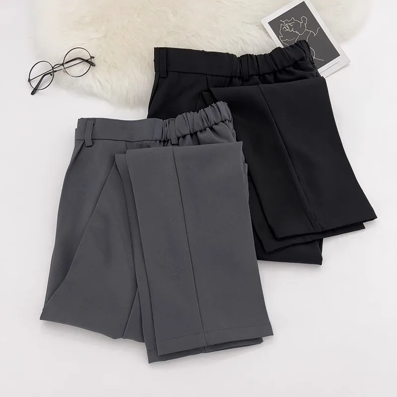 Új férfi öltöny nadrág Slim Business Office Rugalmas derék vastag fekete szürke Classic nadrág Koreai nadrág férfi Plus méret 36 H67 - 3