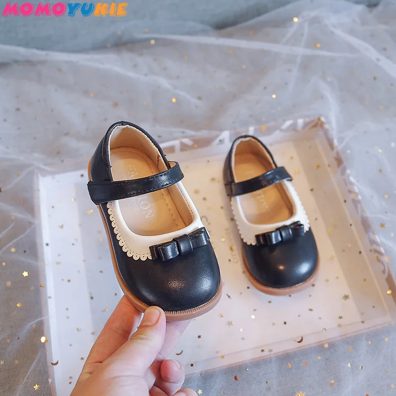 Új koreai sokoldalú alap napi gyerekcipő lánydivatnak Lányok alkalmi cipők csokornyakkendő lány gyermek cipő vízálló lány cipők - 1