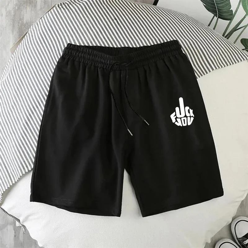 Új nyári alkalmi sportrövidnadrág Férfi lélegző deszkanadrág Beach Shorts egyszínű divat húzózsinóros rövidnadrág - 1
