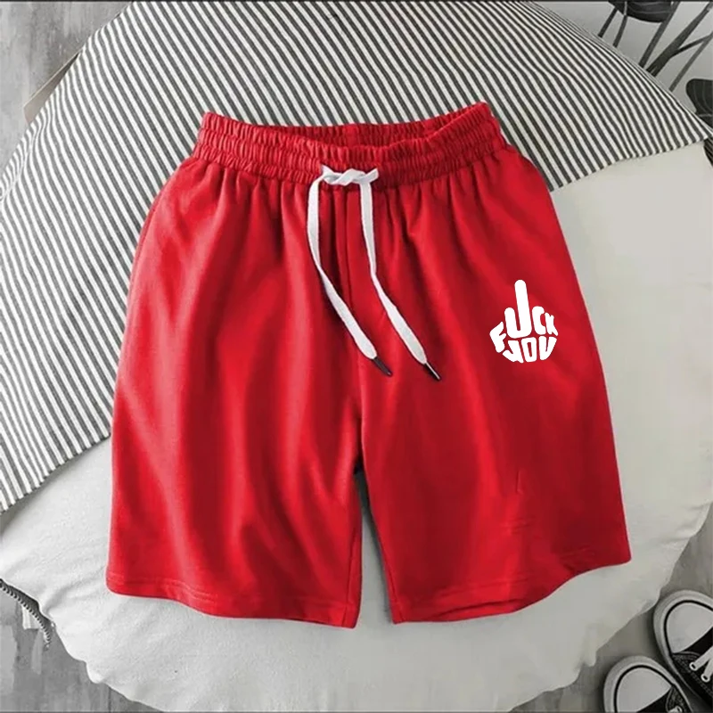 Új nyári alkalmi sportrövidnadrág Férfi lélegző deszkanadrág Beach Shorts egyszínű divat húzózsinóros rövidnadrág - 3