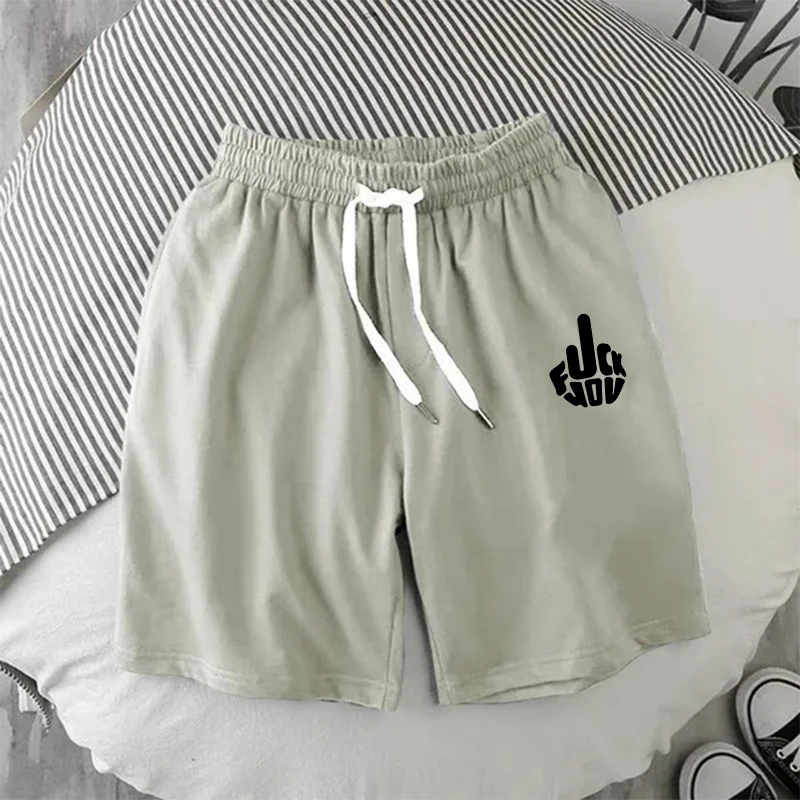 Új nyári alkalmi sportrövidnadrág Férfi lélegző deszkanadrág Beach Shorts egyszínű divat húzózsinóros rövidnadrág - 4