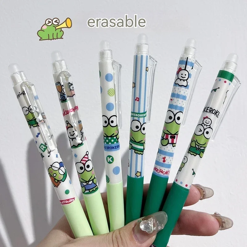 Új Sanrio rajzfilm 24db gél toll Kawaii diákok megtanulják az írószereket 0,5 mm-es fekete és kék toll iskolai vizsgajutalom ajándék tollak - 3