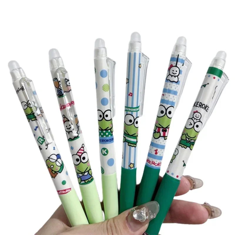 Új Sanrio rajzfilm 24db gél toll Kawaii diákok megtanulják az írószereket 0,5 mm-es fekete és kék toll iskolai vizsgajutalom ajándék tollak - 5