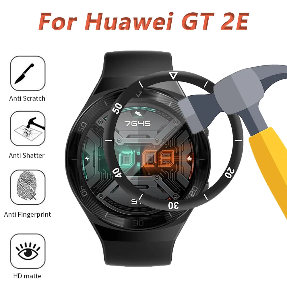 Új ultravékony, ívelt edzett üveg a Huawei Watch GT 2E HD átlátszó karcvédő fóliához Huawei GT2E képernyővédő fólia - 0