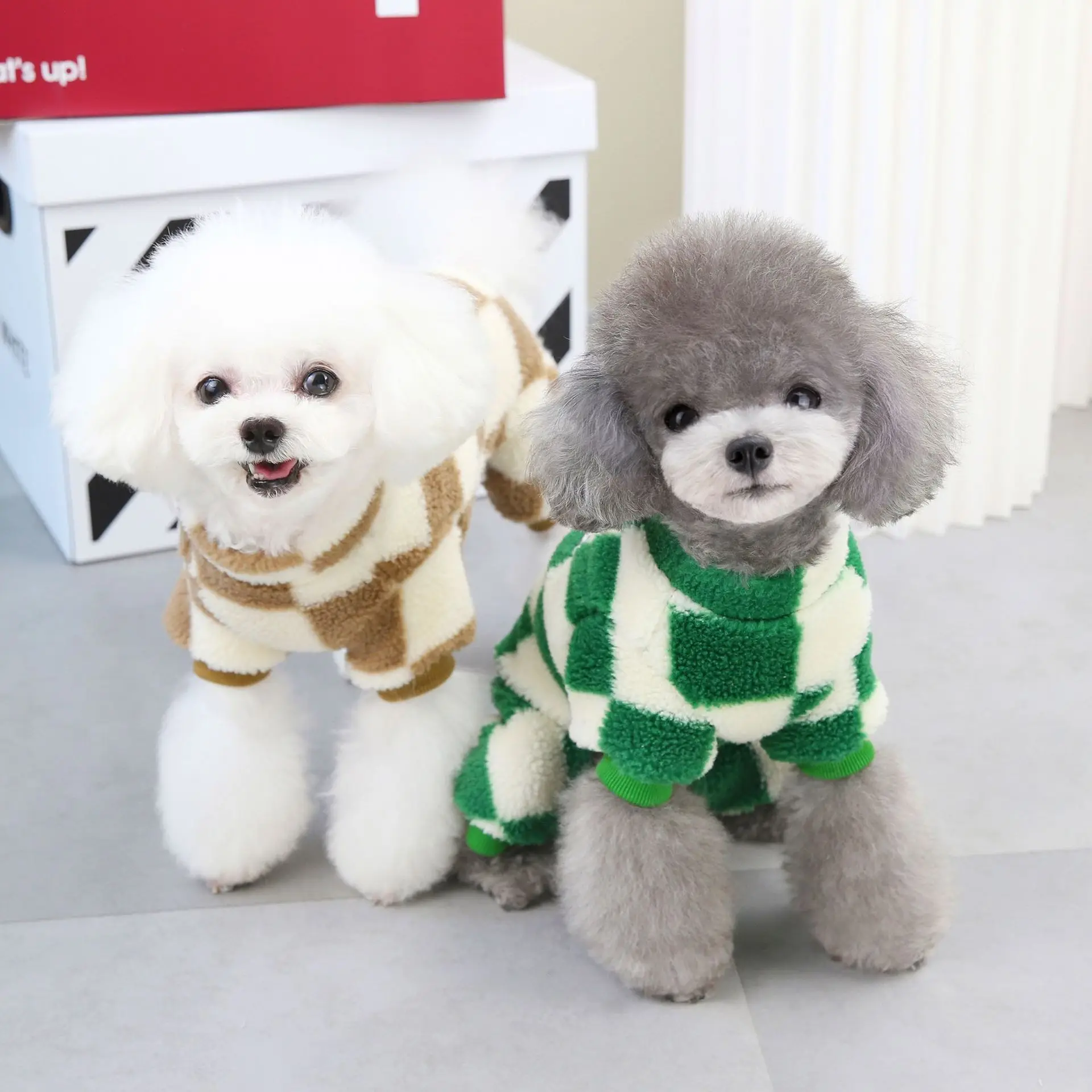 Új érkezésű kölyökkutya pulóver őszi téli kis kutya jumpsuit puha, kényelmes négylábú ruhapulóver kisállatnak kutya macska - 0