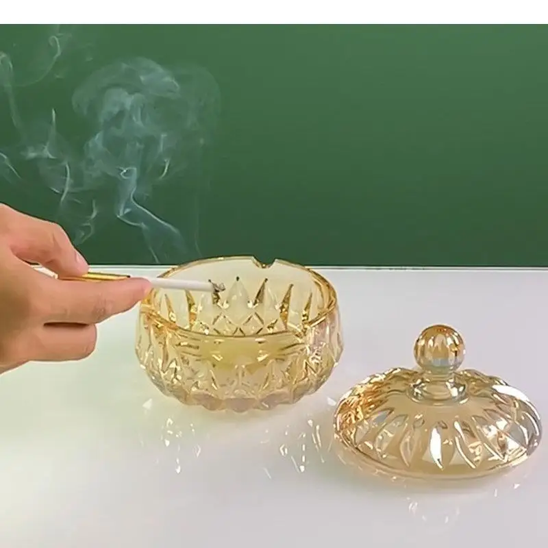 Üveg szivar hamutartó fedéllel Hamutartók Otthoni asztali dekoráció Személyiség Hamutartók Hamutároló konténerek Dohányzási kiegészítők - 2